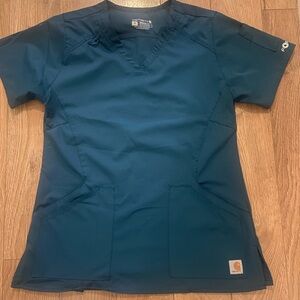 Carhartt Women's Blue Scrub Top